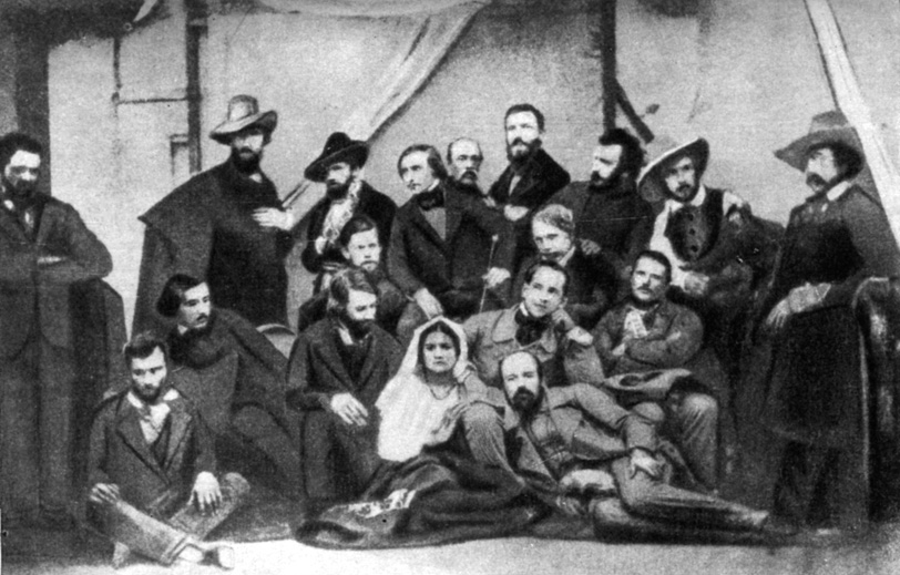 Гоголь среди русских художников в Риме. С дагерротипа 1844 года
